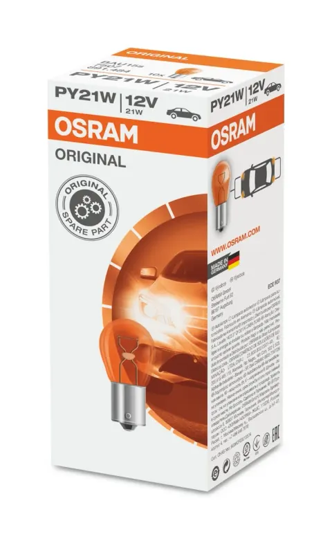 Żarówki samochodowe PY21W 12V 21W BAU15s OSRAM – 10 szt.