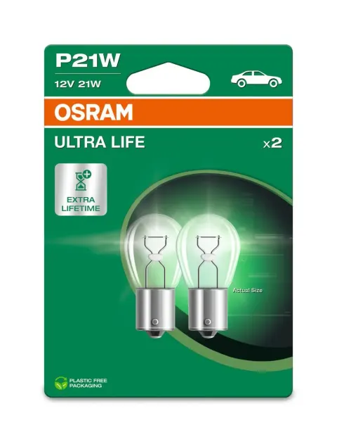 Żarówki samochodowe P21W 12V 21W BA15s OSRAM Ultra Life – 2 szt.