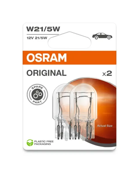 Żarówki samochodowe W21/5W 12V 21/5W W3x16q OSRAM – 2 szt.