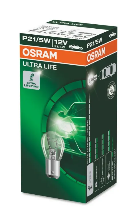 Żarówki samochodowe P21/5W 12V 21/5W BAY15d OSRAM Ultra Life – 10 szt.
