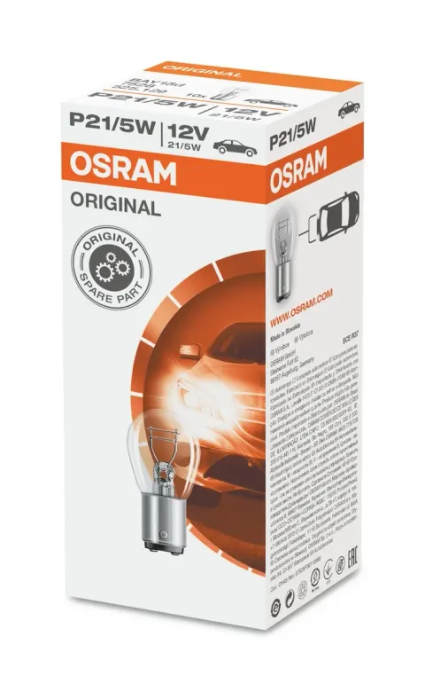 Żarówki samochodowe P21/5W 12V 21/5W BAY15d OSRAM – 10 szt.