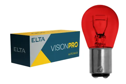 Żarówki samochodowe PR21/5W 12V 21/5W BAY15d czerwone ELTA VisionPro – 10 szt.
