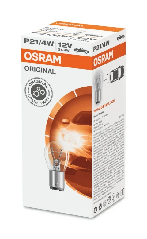 Żarówki samochodowe P21/4W 12V 21/4W BAZ15d OSRAM – 10 szt.