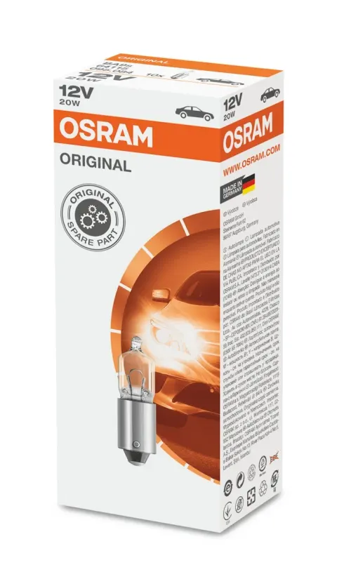 Żarówki samochodowe H20W 12V 20W BA9s OSRAM – 10 szt.