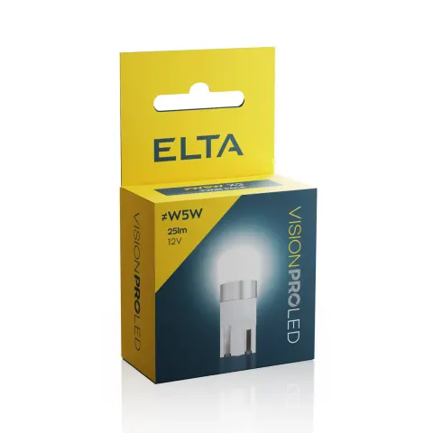 Żarówki samochodowe LED W5W 12V 1W W2,1x9,5d 25 lm ELTA – komplet 2 szt.