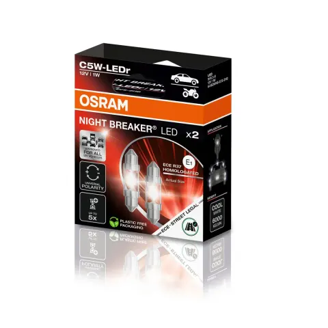 Żarówki samochodowe LED C5W 12V 1W SV8,5 OSRAM – komplet 2 szt.