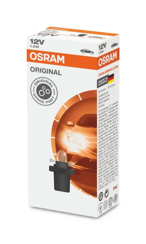 Żarówki zegarowe 12V 1,2W B8,5d OSRAM – 10 szt.