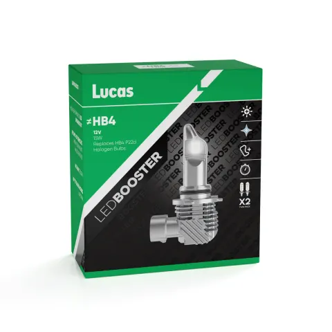 Żarówki samochodowe LED HB4 12V 15W P22d 6500K Lucas – komplet 2 szt.