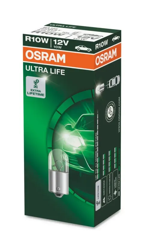 Żarówki samochodowe R10W 12V 10W BA15s OSRAM Ultra Life – 10 szt.