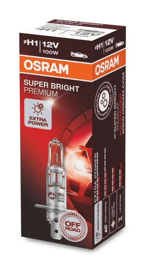Żarówka samochodowa H1 12V 100W P14,5s OSRAM Super