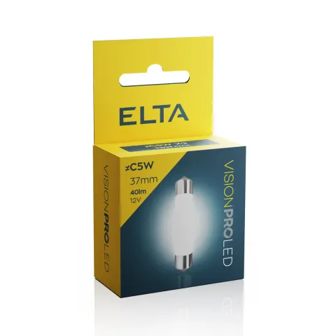 Żarówki samochodowe LED C5W 12V 1,6W SV8,5 37mm ELTA – komplet 2 szt.