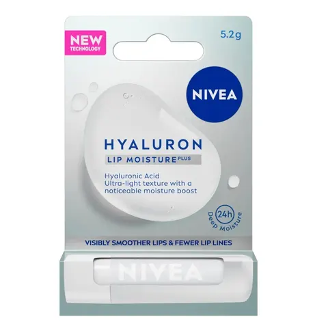 Nawilżający Balsam do ust - Transparent, NIVEA Hyaluron Lip Moisture Plus