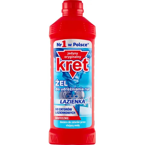 KRET Żel do udrażniania rur ŁAZIENKA, 500 g