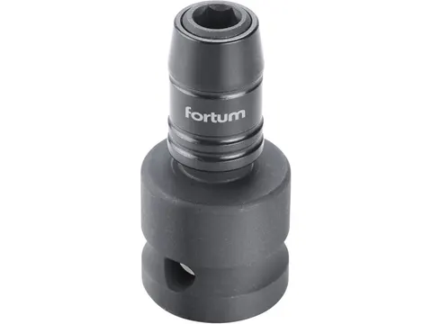 Adapter udarowy 1/2" kwadratowy na końcówki 1/4", Szybki - Lock, CrMoV