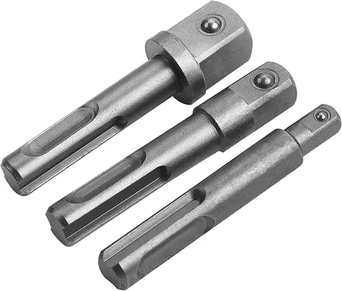 Adaptery SDS plus/kwadrat 3 szt.