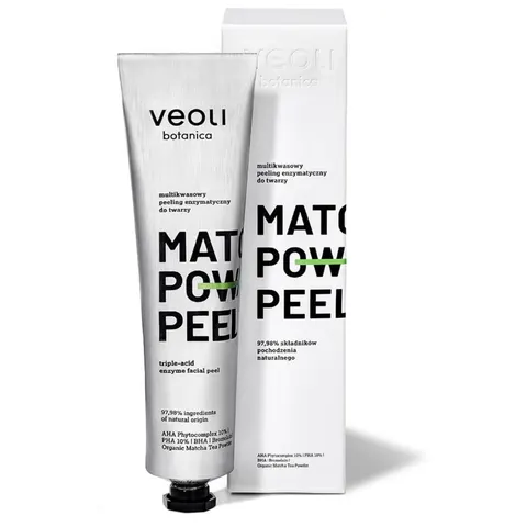 VEOLI BOTANICA MATCHA POWER PEEL Multikwasowy peeling enzymatyczny do twarzy 75 ml