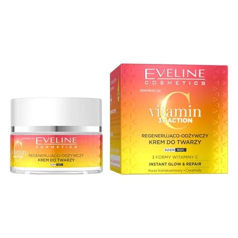 EVELINE VITAMIN C 3XACTION KREM DO TWARZY 50ML REGENERUJĄCO-ODŻYWCZY