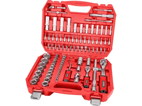 Zestaw 94 kluczy nasadowych, 1/4", 1/2", CrV/S2, EXTOL PREMIUM