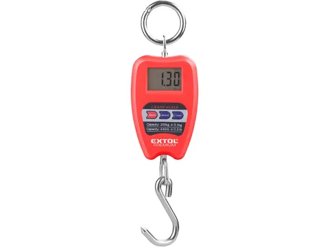 Cyfrowa waga wisząca, 0,35 - 200 kg, EXTOL PREMIUM