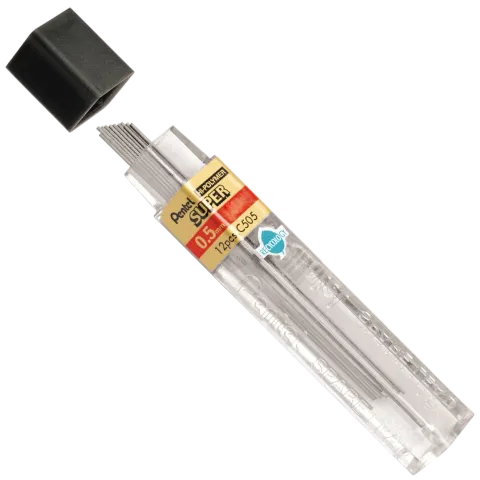 Grafit Pentel 0,5 mm 3H 12 Sztuk