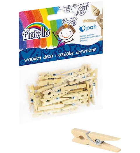 Ozdoby Drewniane Fiorello GR-WD647 Spinacz Mały 30x5m 25 sztuk