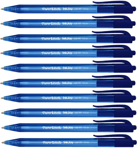 Długopis Automatyczny Paper-Mate Inkjoy 100 Niebieski 10 sztuk