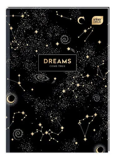 Brulion A5 96 Kartka Krata Interdruk Metallic Dreams