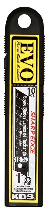 Ostrza Łamane Czarne 18mm KDS LB-10B EVO 10 Sztuk