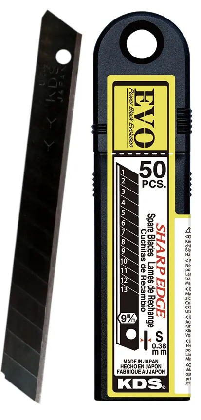Ostrza Segmentowe Czarne 9mm KDS SB-50B EVO 50 Sztuk