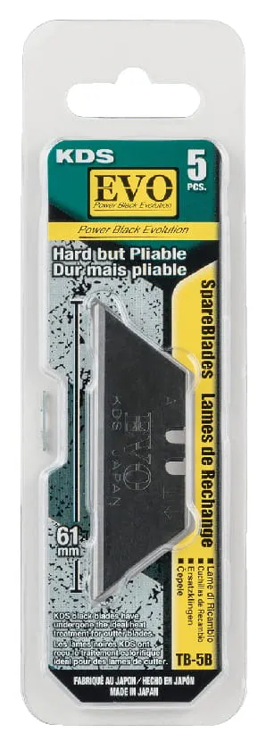 Ostrza trapezowe KDS Japan TB-5B 5 sztuk Czarne