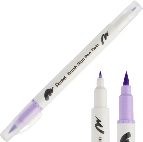 Pisak Brush Pentel Dwustronny Heliotrop SESW30C-T131