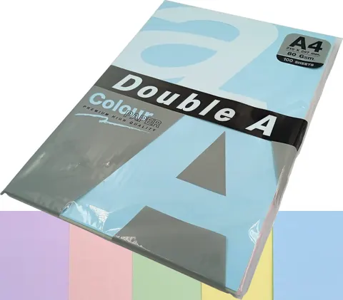 Papier Kolorowy A4 Double A Mix 5 Kolorów Pastelowych 100 Arkuszy