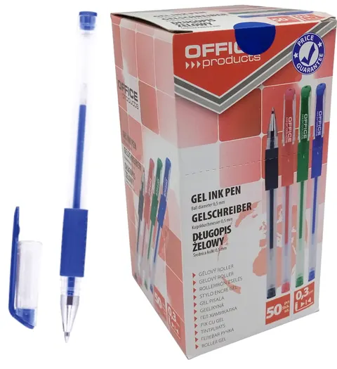 Długopis żelowy OFFICE PRODUCTS 0,5mm, niebieski 170025811-01 50x