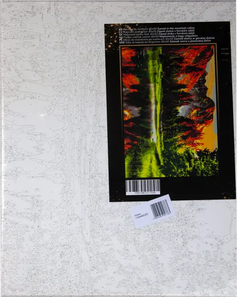 Malowanie Po Numerach Zachód Słońca Na Płótnie 40x50cm + Farbki + Pędzle