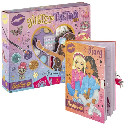Zestaw BESTIES Do Tatuaży + Pamiętnik Creative Crafts Dla Dziewczynek