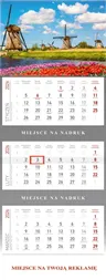 Kalendarz Ścienny 2026 Trójdzielny Wiatraki 77,6x29,5cm Wokół Nas