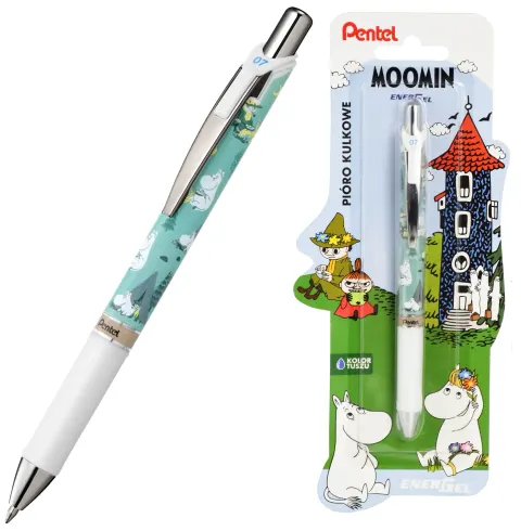 Pióro Kulkowe Pentel Energel Muminki Włóczykij 0,7 mm Niebieski