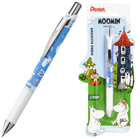 Pióro Kulkowe Pentel Energel Muminki Dom Muminka 0,7 mm Niebieski