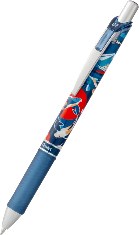 Pióro Kulkowe Pentel Energel 0,7mm Nature Koi Dark Niebieski Tusz