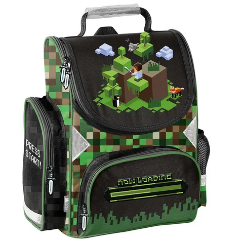 Tornister Szkolny Pixel Paso Minecraft Pojemny Ergonomiczny Usztywniany