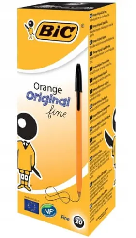 Długopis Bic Orange Czarny 20 Sztuk
