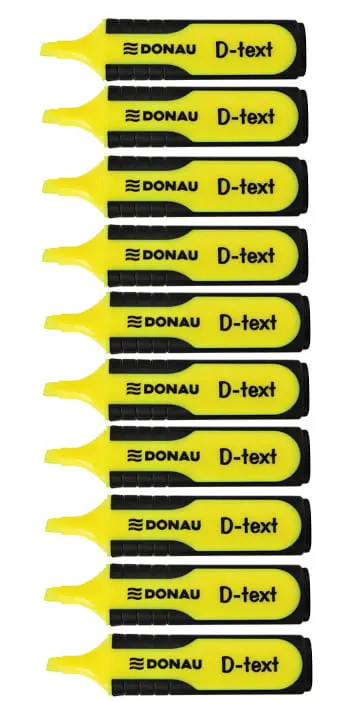 Zakreślacz Donau D-Text Żółty 10 sztuk