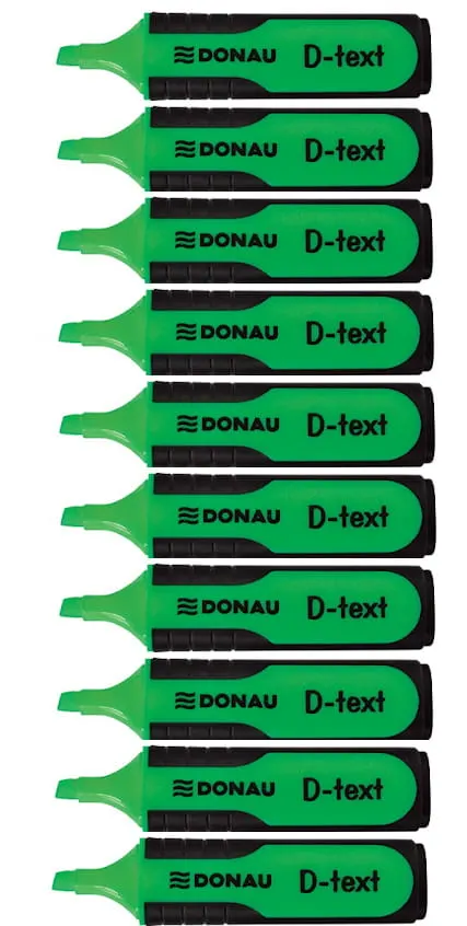 Zakreślacz Donau D-Text Zielony 10 sztuk