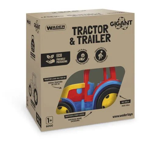 Gigant traktor z przyczepą