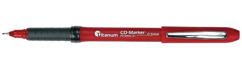 Marker do płyt CD/DVD Titanum PY1094C-01 czerwony