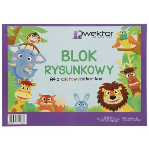 Blok rysunkowy A4 kolorowy Wektor a1/10