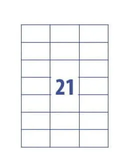 Etykieta samoprzylepna Oficio A4 (100ark) 70x42,3mm (21 etyk/ark.)