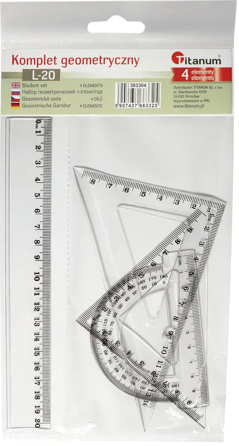 Komplet geometryczny Titanum L-20