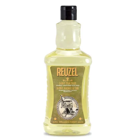 Reuzel 3-in-1 tea tree szampon odżywka i żel pod prysznic, 1000 ml