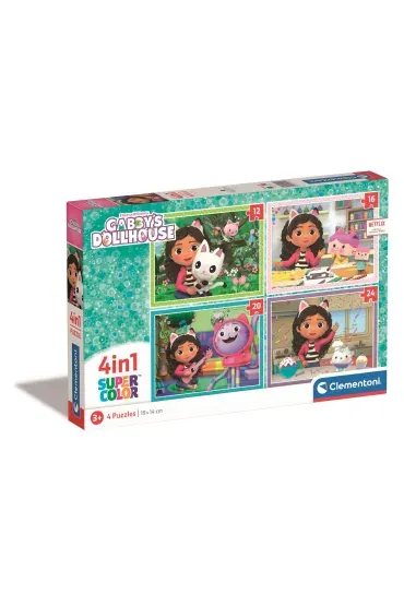 Puzzle 4w1 Koci Domek Gabi - Clementoni